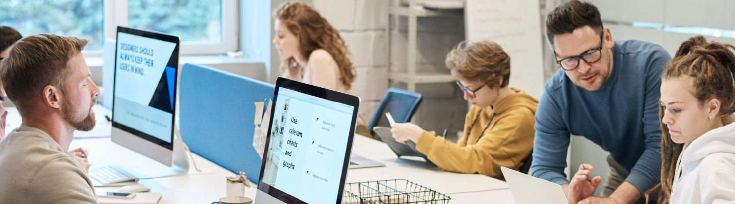 people working in an office